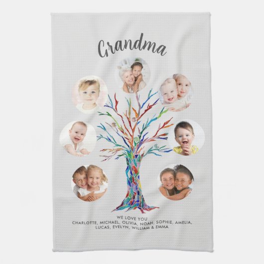 Grandma Photo Keepsake  Theedoek (Verticaal)