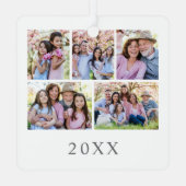 Grandma Photo Kerstmis Metalen Ornament (Achterkant)