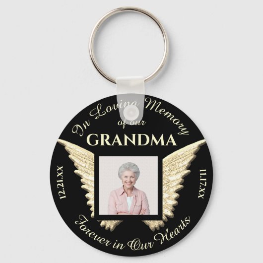 Grandma Photo Memorial Sleutelhanger (Voorkant)