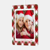 Grandma Photo met kerstcadeaus Metalen Ornament (Voorkant links)