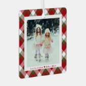 Grandma Photo met kerstcadeaus Metalen Ornament (Voorkant Rechts)