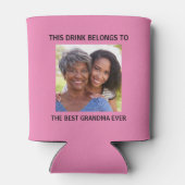 Grandma Photo Pink Blikjeskoeler (Achterkant)