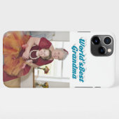 Grandma Photo sky blue typografie Moederdag iPhone Hoesje (Achterkant horizontaal)