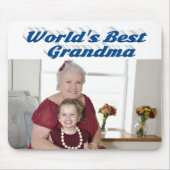 Grandma Photo zee blue typografie Muismat (Voorkant)