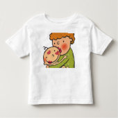 Grandma Pink Lipstick Kisses for Baby Kinder Shirts (Voorkant)