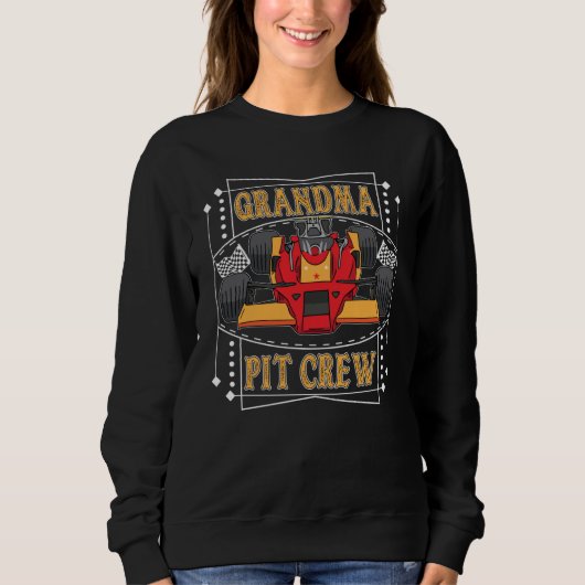 Grandma Pit Crew Car Racing Squad  7 Trui (Voorkant)