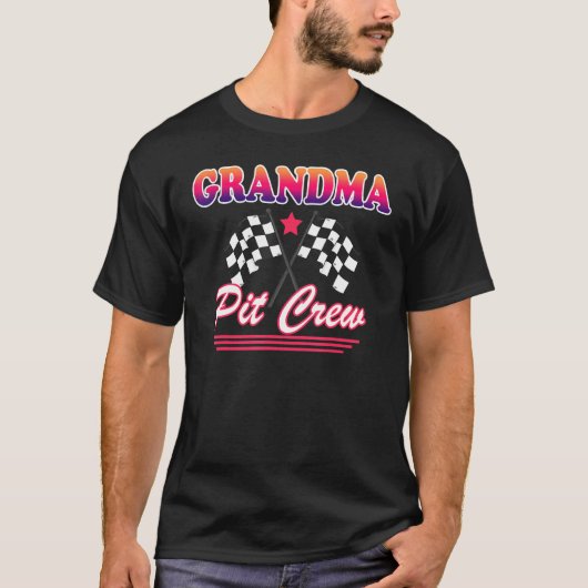 Grandma Pit Crew Race Car Birthday Party Rarty Cac T-shirt (Voorkant)