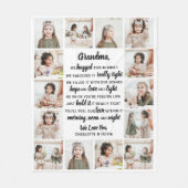 Grandma Poem 14 Foto Collage Grandouders Fleece Deken (Voorkant)