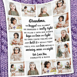 Grandma Poem 14 Foto Collage Grandouders Fleece Deken