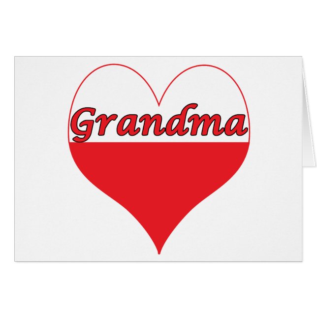 Grandma Poland Heart (Voorkant Horizontaal)