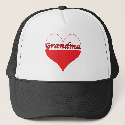 Grandma Poland Heart Trucker Pet (Voorkant)