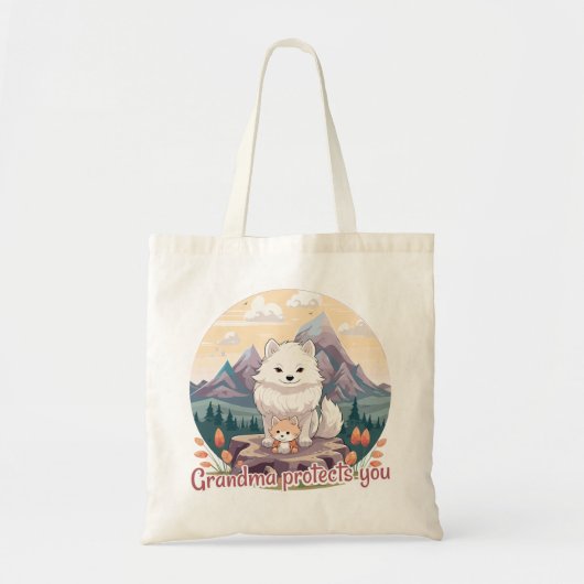 Grandma protects you tote bag (Voorkant)