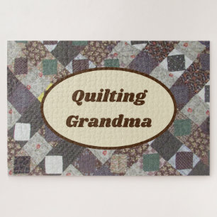 Grandma Quilting Patchwork Pattern Foto Quilt Legpuzzel