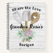 Grandma Recipes | Deel de Liefde Gepersonaliseerd Notitieboek (Voorkant)
