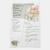 Grandma Recipes Oatmeal Cookies Custom Keepsake Theedoek (Verticaal)