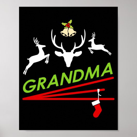 Grandma Reindeer Hoof Prints Christmas  (Voorkant)