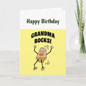 Grandma Rocks Birthday Card Kaart (Voorkant)