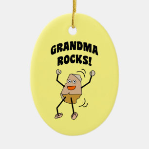 Grandma Rocks Keramisch Ornament