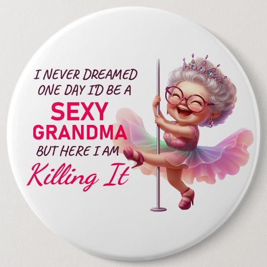 Grandma Ronde Button 6,0 Cm (Voorkant)