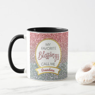 Grandma Roos Silver Glitter Favoriete Blessenaars Mok