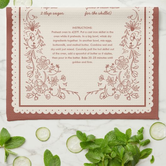 Grandma’s Favorite Recipe Custom Kitchen Keepsake Theedoek (Gevouwen)