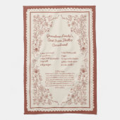 Grandma’s Favorite Recipe Custom Kitchen Keepsake Theedoek (Verticaal)