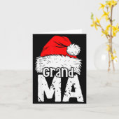 Grandma Santa Christmas Family Matching Pyjamas Xm Kaart (Gele Bloem)
