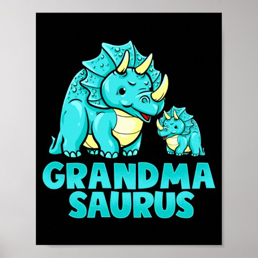 Grandma Saurus Funny Grandmasaurus Dinosaur  Poster (Voorkant)
