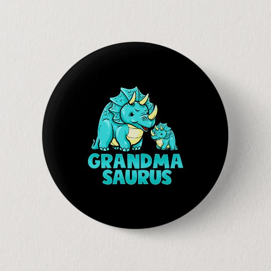 Grandma Saurus Funny Grandmasaurus Dinosaur  Ronde Button 5,7 Cm (Voorkant)