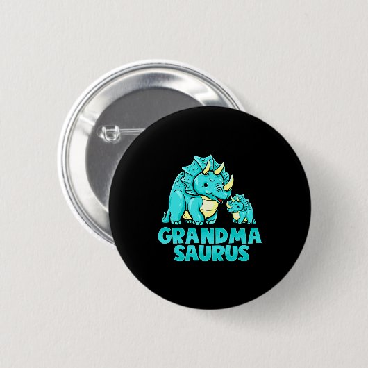Grandma Saurus Funny Grandmasaurus Dinosaur  Ronde Button 5,7 Cm (Voorkant /achterkant)