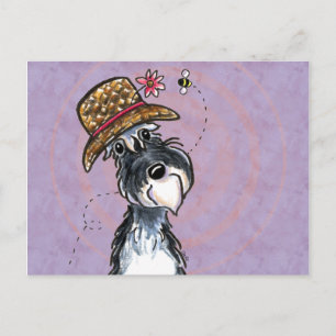 Grandma Schnauzer Flower Pet Off-Leash Art™ Briefkaart