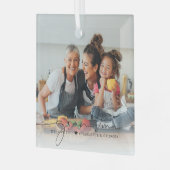 Grandma Script Overlay | Wij houden van u Glas Ornament (Voorkant links)