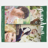 Grandma Script Photo Collage Fleece Deken (Voorkant (Horizontaal))
