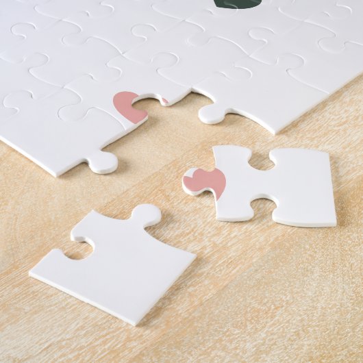 Grandma Script Typographic Floral Wreath & Photo Legpuzzel (Zijkant)