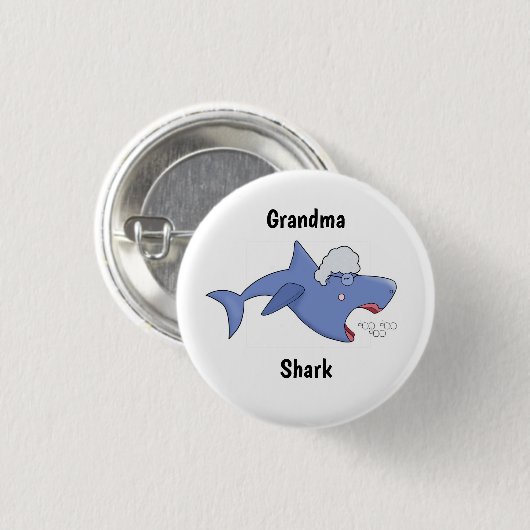Grandma Shark, Baby shark, doo doo, badge Ronde Button 3,2 Cm (Voorkant /achterkant)