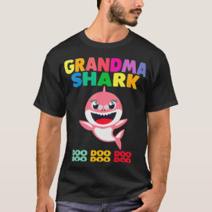 Grandma Shark Cute Cute Baby Shark Design Family S T-shirt
