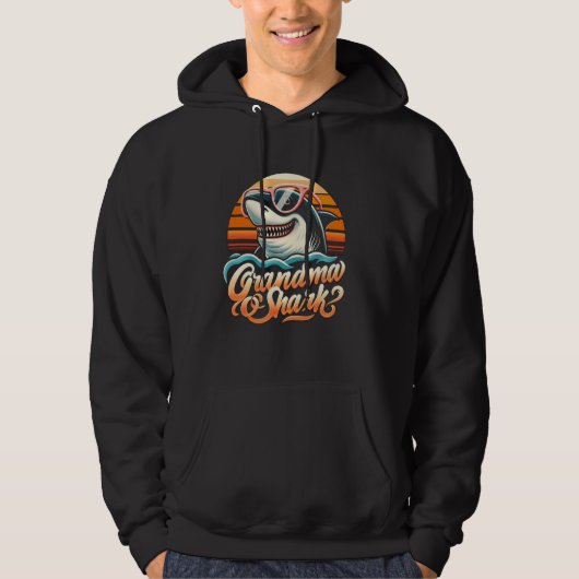 Grandma Shark Funny Shark Matching Family for Wome Hoodie (Voorkant)