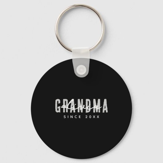 Grandma Since 20xx Modern Simple Preppy  Sleutelhanger (Voorkant)