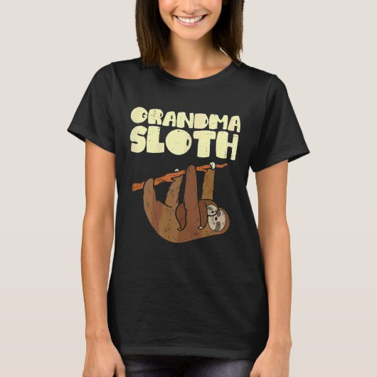 Grandma Sloth Funny Moederdag Nana T-shirt (Voorkant)