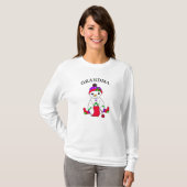 Grandma Snowman Cute Whimsical T-shirt (Voorkant volledig)