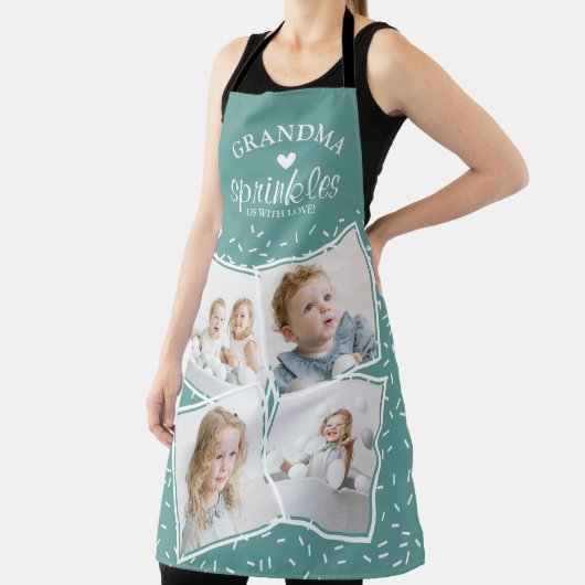 Grandma Sprinkles ons met Love Photo Collage Schort (Insitu)