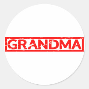 Grandma Stamp Ronde Sticker