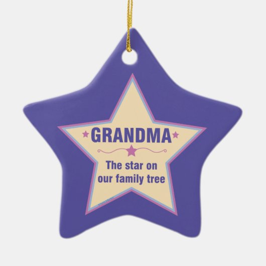 Grandma Star Keramisch Ornament (Voorkant)