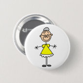 Grandma Stick Figuur Button (Voorkant /achterkant)