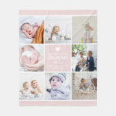 GRANDMA 'the most love' Foto Collage Fleece Blan (Voorkant)