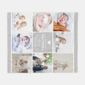 GRANDMA 'the most love' Photo Collage Fleece Deken (Voorkant (Horizontaal))