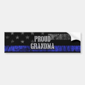 Grandma Thin Blue Line Disted Flag Bumpersticker (Voorkant)