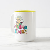 Grandma Time Tweekleurige Koffiemok (Voorkant links)