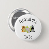 Grandma To Be Safari Oerwoud New tante Baby shower Ronde Button 5,7 Cm (Voorkant /achterkant)