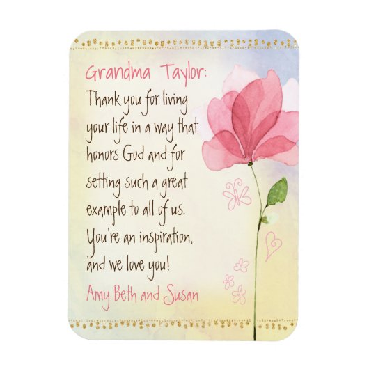 Grandma Tribute Custom Keepomwille Magnet Magneet (Verticaal)